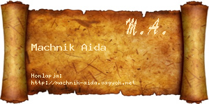 Machnik Aida névjegykártya